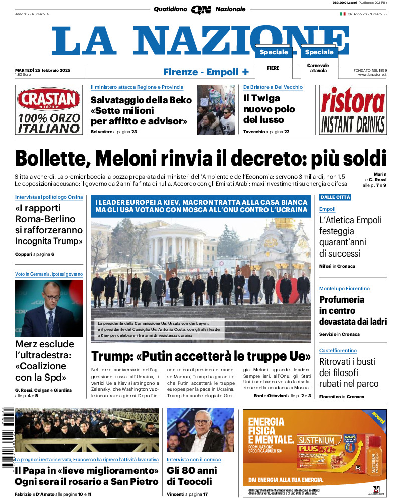 Prima-pagina-la nazione-edizione-di-oggi-20250225